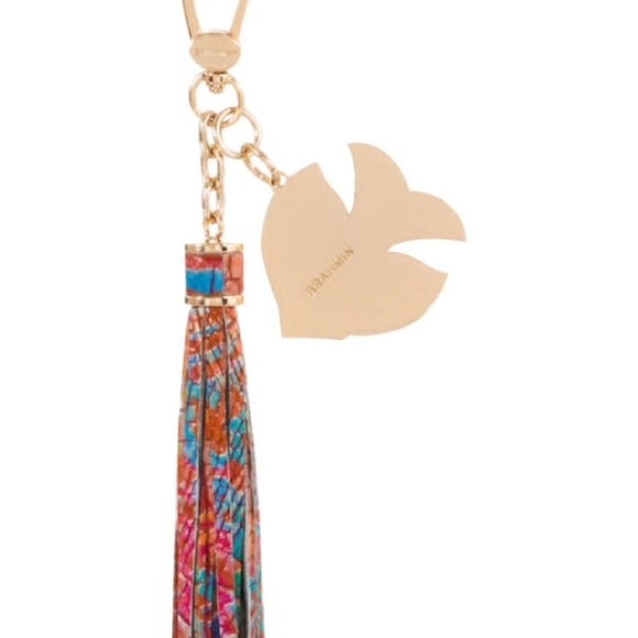 🐟🔹BRAHMIN🔹️fish Charm Crystal Tassel Rainbow Fish Melbourne Genuine Leather - Picture 7 of 7